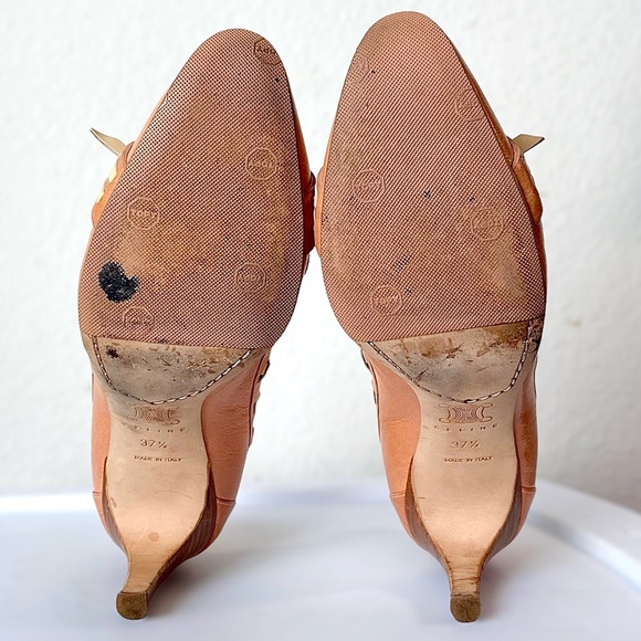CELINE Vintage Leather Loafer Heels - Picture 11 of 14